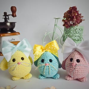 Crochet Easter Egg, Crochet Flower Pattern, Crochet Easter Ornament, Crochet Flower Pattern, Easter Day Crochet Pattern