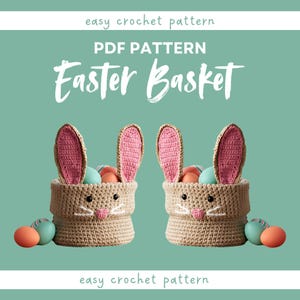Bunny Korb Leckereien Häkelanleitungen Bündel | Eierhase Muster, Eierkorb Muster, Ostertag Häkelanleitung, Amigurumi Häkelanleitungen