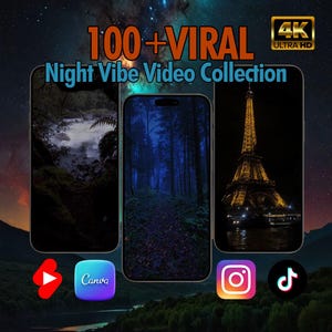 100+ Viral Night, Sunset, Dark Aesthetic Videos – High-Quality Pack for Social Media And Content Creation