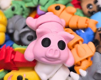 3D Gedruckte Mini Flexi Fidget Tiere - Überraschungsgelenkspielzeug