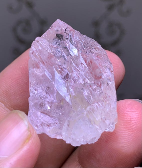 Double Terminated Kunzite Crystal: Mawi, Afghanistan - Heart Chakra Stone
