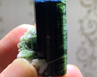 Turmalina bicolor Paprok terminada, pieza de colección