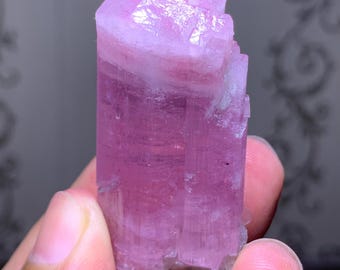 Cristal de turmalina rosa afgana DT, pieza de coleccionista