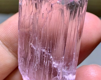 Double Terminated Pink Kunzite Crystal with Mountain Shape from Afghanistan