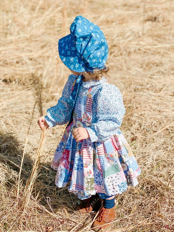 Patchwork Pioneer Girl Costume Dress up Make Believe Trek Oregon Trail