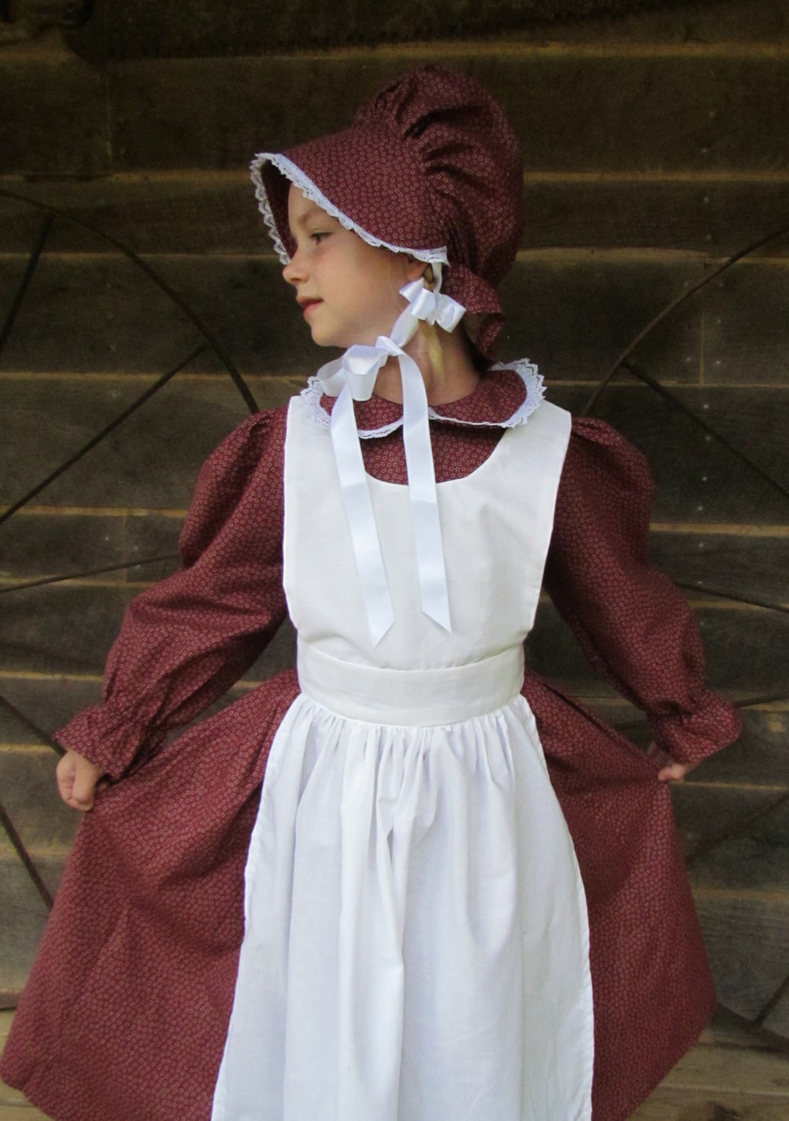 Little House on the Prairie Laura Ingalls Costume Girl wine | Etsy