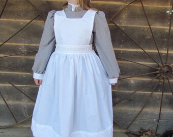 Williamsburg Historical Costume Old Fashioned -Gray Civil War Nurse- Adult Size
