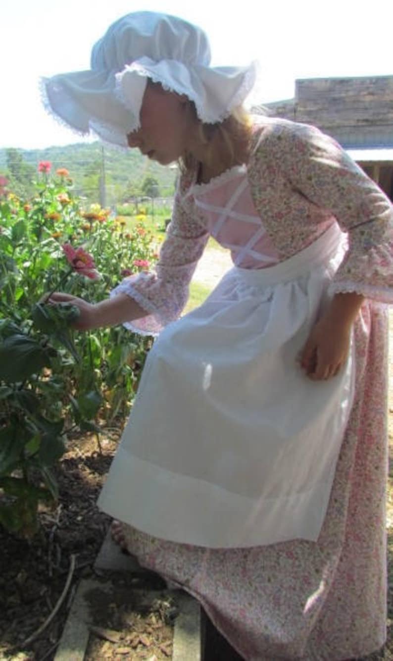 Williamsburg Historical Handmade Costume Dress~Royal Pioneer~ Child Size 4 to 14
