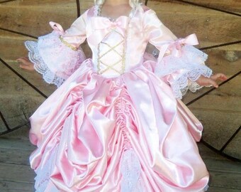 Historical Ball Gown Handmade Modest 1700's Queen of France Costume -Pink Marie Antoinette- Adult Sizes up to 14