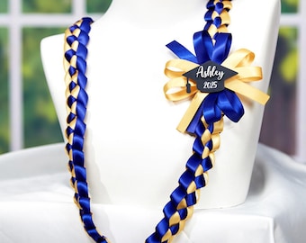Custom Ribbon Lei For Graduation,Personalized High School/College Lei,Graduation Lei,Double Ribbon Lei,Graduation Gift,Class Of Gift 2025