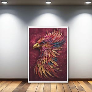 Abstract Bird Artwork / Set of 8 Colorful Bird Prints – Digital Download | Abstract oil painting Bird Wall Art | Nature Animal Poster