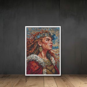 Viking Warrior Wall Art Printable – Norse Mythology Digital Download | Scandinavian Decor for Man Cave or Nordic Themed Room