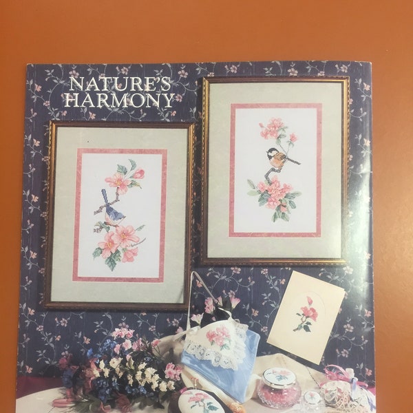 Natures Harmony cross stitch pattern book no. 62 Artwork Carolyn Shores Wright Country Crosstitch spring flowers/birds RunningWithNeedles