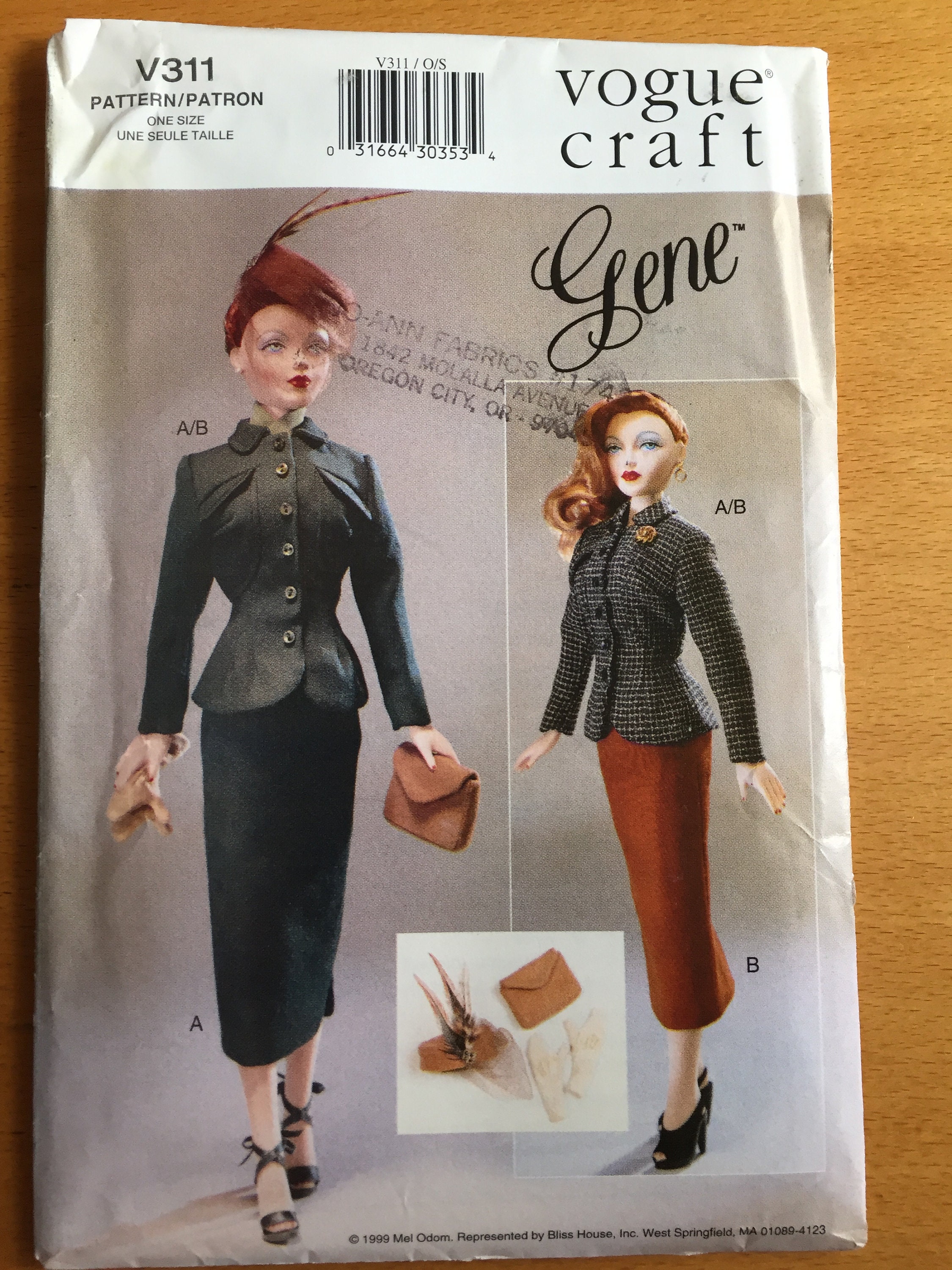 Vogue Craft 311/7105 GENE sewing pattern 15 1/2 inch doll | Etsy