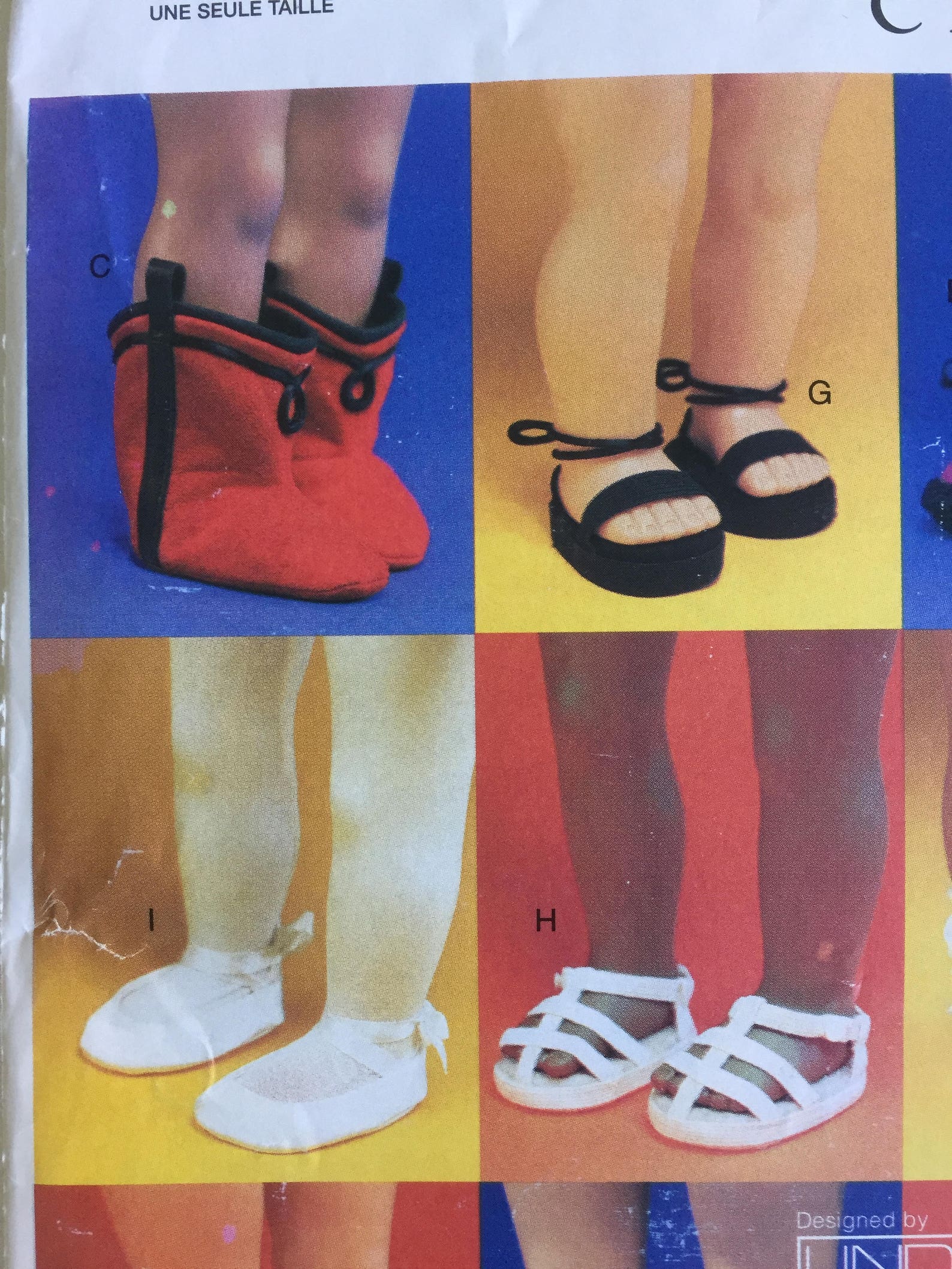 vogue craft 7329/728 sewing pattern 18 inch doll footwear linda carr designs sandals, slippers, boots, ballet, clogs girl americ