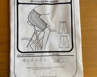 Green Pepper 404 Unisex Bicycle racing shorts Hip 34-42 sizes 1-5 compression bike shorts w/gusset knit/scuba fabric UNCUT sewing pattern