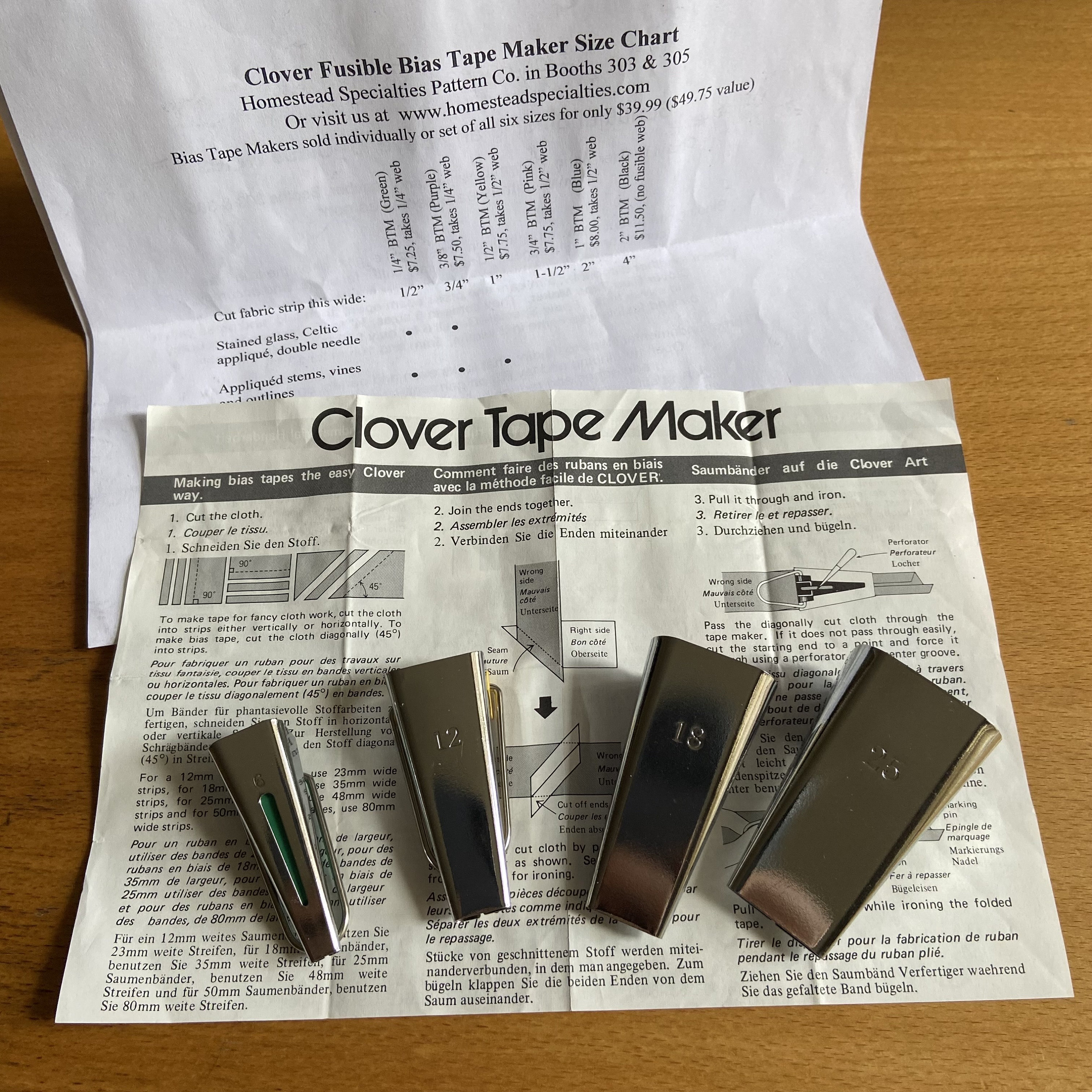 Clover 1 (25mm) Bias-Tape Maker