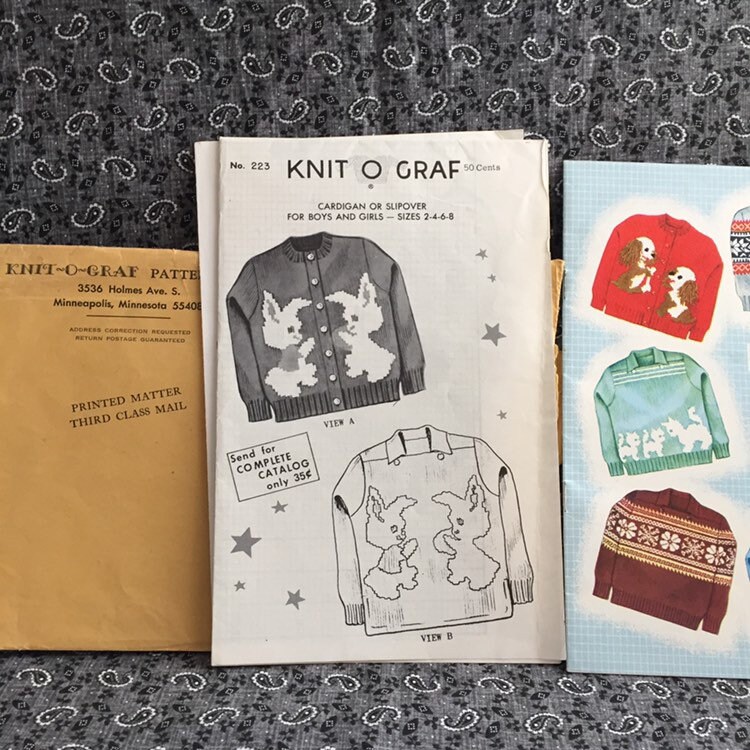 6-8 Bunny Rabbit Vintage Paper Original plus full color catalog ...