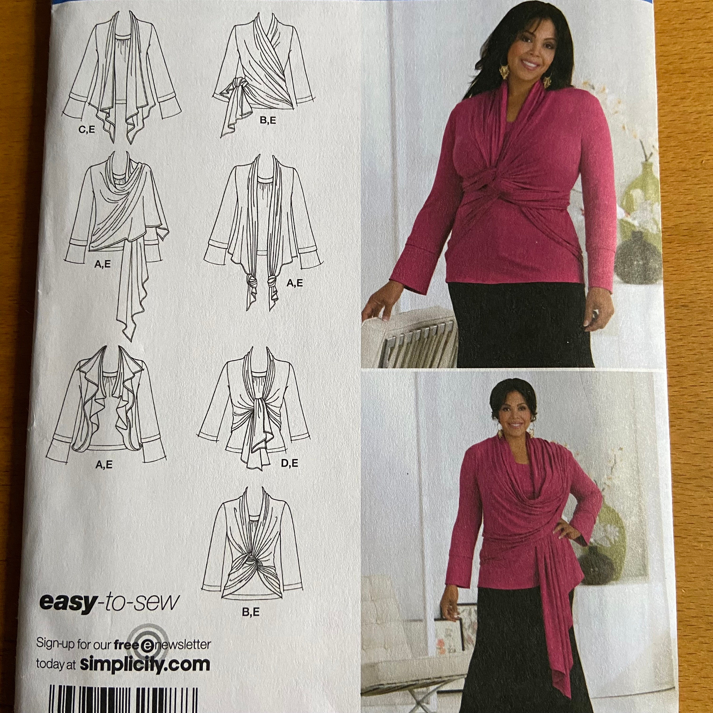 高品質 Ali Khaliah 2598 Simplicity Sewing 26W-32W GG Size Pattern 裁縫材料
