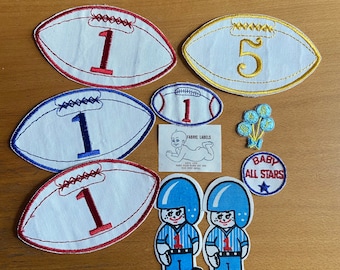 Embroidered Patch/applique Baby patches vintage 80s football all stars Grabbag