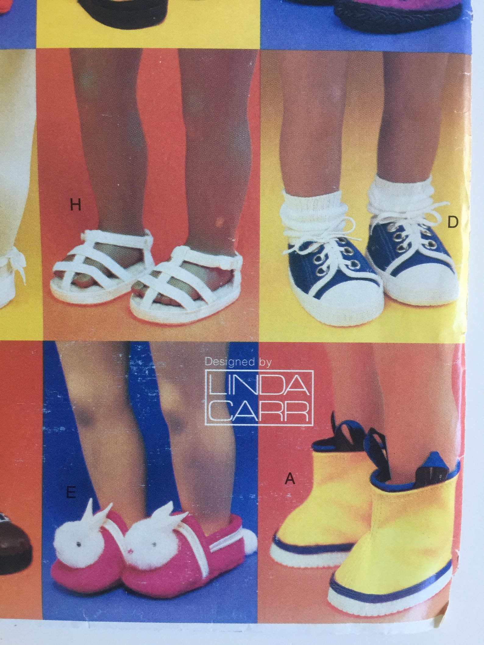 vogue craft 7329/728 sewing pattern 18 inch doll footwear linda carr designs sandals, slippers, boots, ballet, clogs girl americ