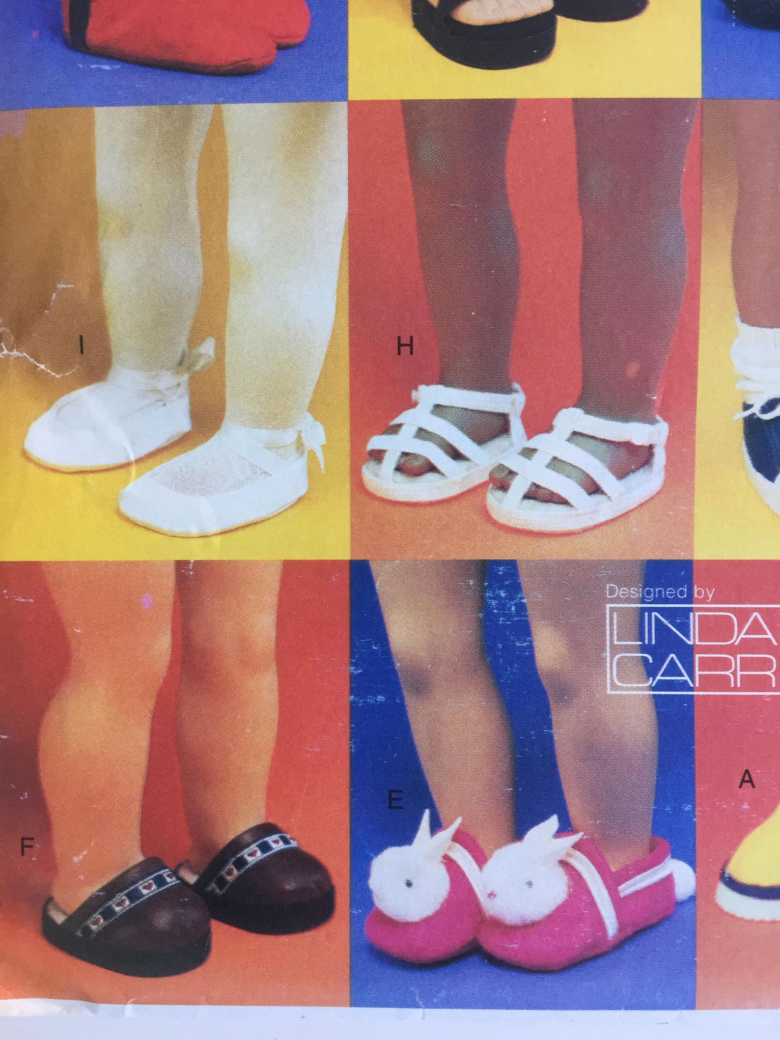 vogue craft 7329/728 sewing pattern 18 inch doll footwear linda carr designs sandals, slippers, boots, ballet, clogs girl americ