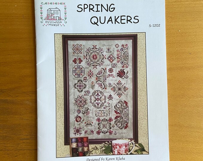 Spring Quakers Cross Stitch Chart Design Pattern Crossstitch Karen Kluba Design S1202 Rosewood