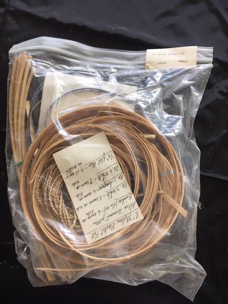 Vintage Flower Vase Basket Weaving Kit Lyn Siler and Carolyn Kemp design dyed reed instructions 4.5 x 6.25h x 5.25 d