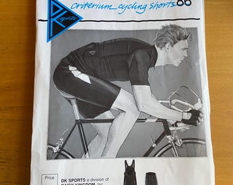 DK Criterium 86 Unisex Bicycle Cycling Shorts w/gusset 6 panel bike racing tank Sports fabric ultrasuede/chamois UNCUT sewing pattern