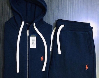Ensemble pantalon de survêtement Polo Ralph Lauren à capuche en molleton avec logo pour homme Jogging tenue streetwear