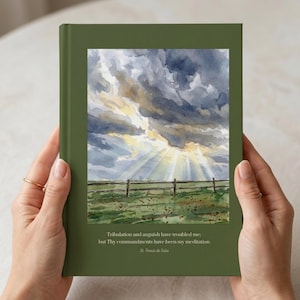 Watercolor Hardcover Notebook | Christian Writer Gift | Inspiring Prayer Journal for Him or Her | Bible Study or Therapy Notes