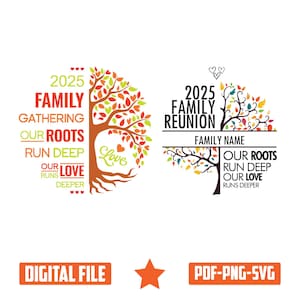 家族の再会ツリー 2025 SVG PNG 家系図 SVG デザイン 生命の樹 SVG PNG 再会 SVG PNG 家族の再会シャツのアイデア png svg pdf