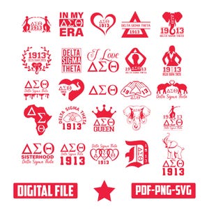 Delta Sigma Theta SVG PNG Bundle: DST 1913 Clipart (Digital Download)