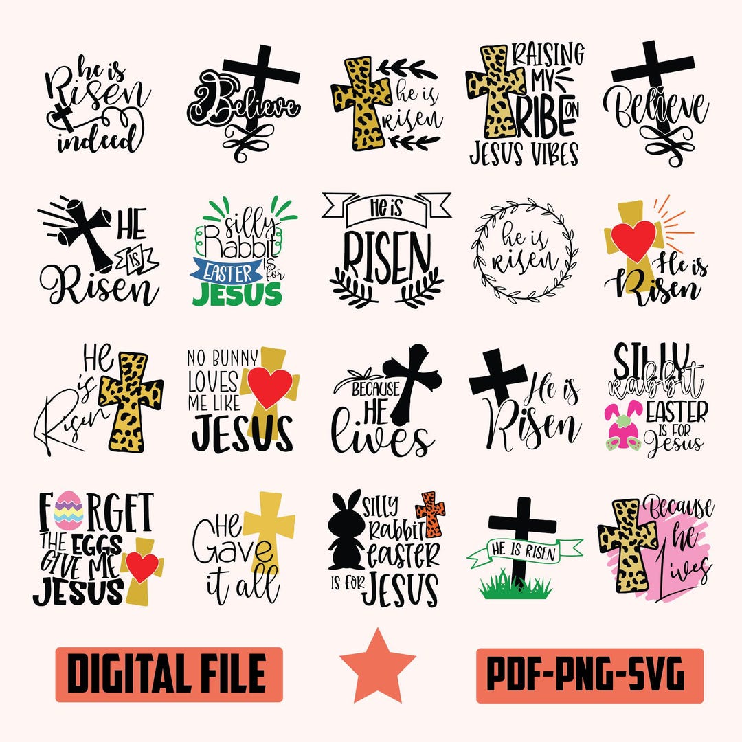 Jesus SVG, He is Risen SVG, Christian Easter SVG, God Svg, Scripture ...