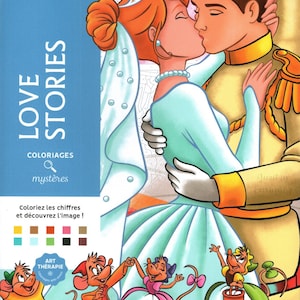 Livre de coloriage Disney 100++ [NUMÉRIQUE] - Histoire d'amour