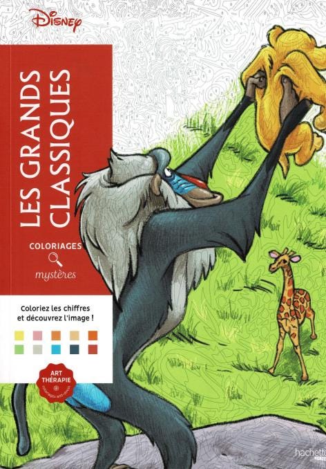 100+ Digital Disney Mystery Color-by-Number Coloring Book – Grands Classiques Vol. 1