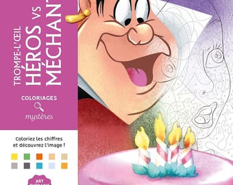 100++ [DIGITAL] Disney Coloring Book - Heroes_vs_Villains_Trompe_l'oeil