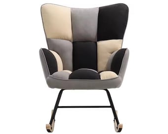 Mecedora capitoné: asiento acolchado multicolor