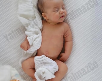 Bebê realista feito à mão, de corpo inteiro, em silicone, menino ou menina.
