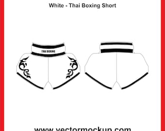 Modello di progettazione di pantaloncini da boxe thailandese / abbigliamento sportivo (download digitale)