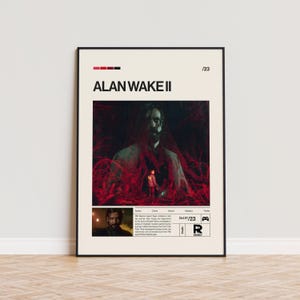 Alan Wake 2 Poster, Videospiel Poster, Minimalistischer Spiel Print, Spielraum Poster, Gamer Geschenk, Gaming Print Poster, Gaming Wandkunst