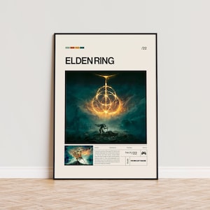 Elden Ring Poster, Video Game Poster, Minimalist Game Print, Gaming Room Poster, Gamer Gift, Gaming Print Poster, Gaming Wall Art