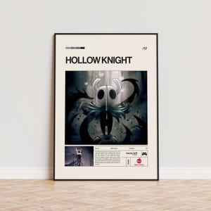 Hollow Knight Poster, Video Game Poster, Minimalist Game Print, Gaming Room Poster, Gamer Gift, Gaming Print Poster, Gaming Wall Art