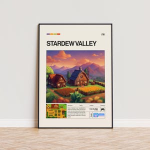 Stardew Valley Poster, Video Game Poster, Minimalist Game Print, Gaming Room Poster, Gamer Gift, Gaming Print Poster, Gaming Wall Art