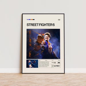 Street Fighter 6 Poster, Video Game Poster, Minimalist Game Print, Gaming Room Poster, Gamer Gift, Gaming Print Poster, Gaming Wall Art
