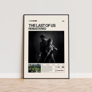 The Last of Us Remastered Poster, Video Game Poster, Minimalist Game Print, Gaming Room Poster, Gamer Gift, Gaming Print Poster