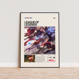 League of Legends Poster, Video Game Poster, Minimalist Game Print, Gaming Room Poster, Gamer Gift, Gaming Print Poster, Gaming Wall Art