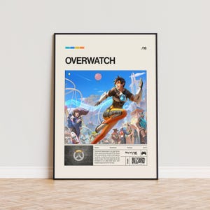 Overwatch Poster, Video Game Poster, Minimalist Game Print, Gaming Room Poster, Gamer Gift, Gaming Print Poster, Gaming Wall Art