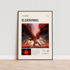 Elden Ring Poster, Video Game Poster, Minimalist Game Print, Gaming Room Poster, Gamer Gift, Gaming Print Poster, Gaming Wall Art
