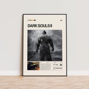 DARK SOULS II Poster, Video Game Poster, Minimalist Game Print, Gaming Room Poster, Gamer Gift, Gaming Print Poster, Gaming Wall Art